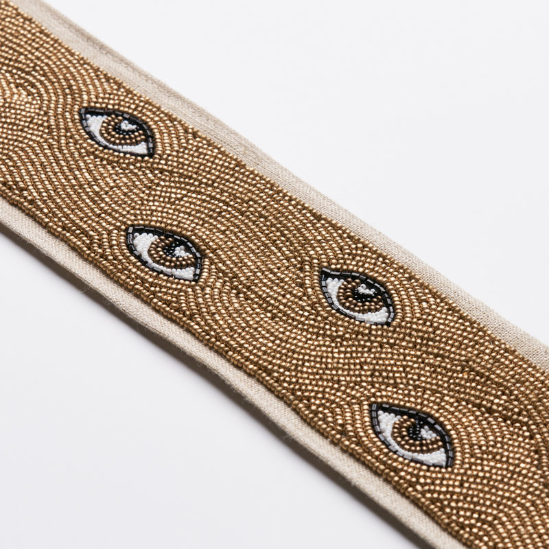 Mind's Eye Beaded Tape, Brown/Gold 