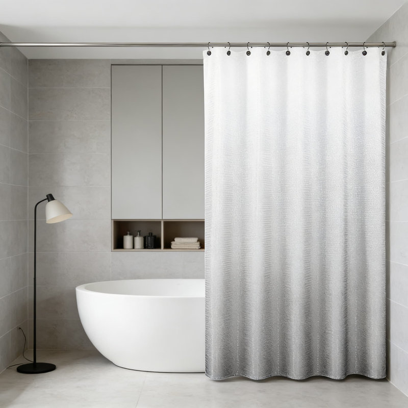 Rideau de douche Waffle Weave, Gris