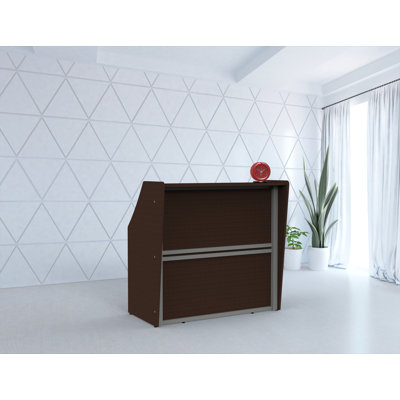 Bureau de réception rectangulaire en stratifié Previlus