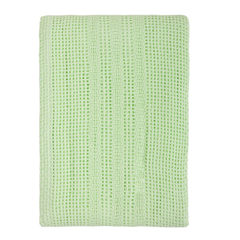 Bryan Cotton Baby Blanket, Mint, 130cm W x 180cm L