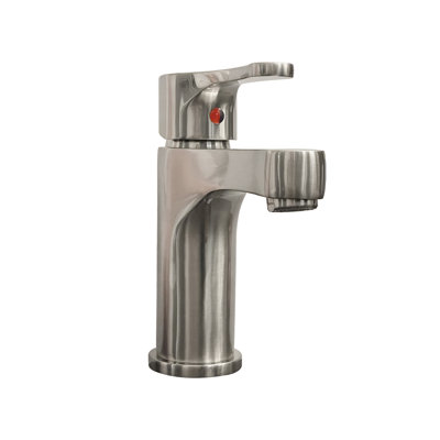 Single Handle Single Hole Bathroom Faucet In Brushed Nickel