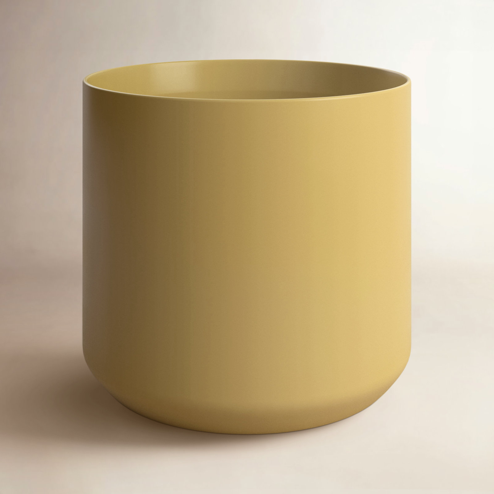 Parsons 12" Ceramic Pot Planter, 6.75" H x 7" W x 7" D, Yellow