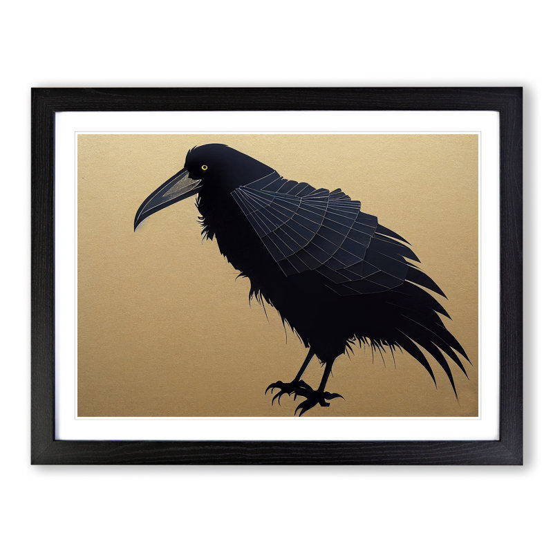 Raven Bird Vol.3 - Single Picture Frame Print, Black, 46cm H x 64cm W x 2cm D