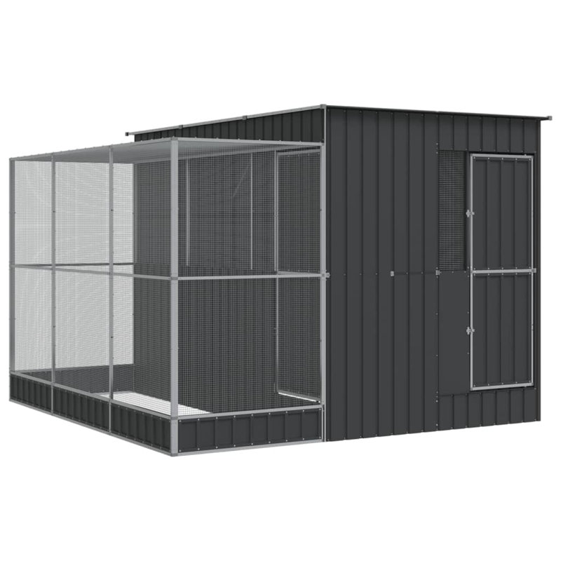 Cage en acier avec extension 114,2 x 119,3 x 85 pouces, 85.04" H x 114.17" W x 119.29" D