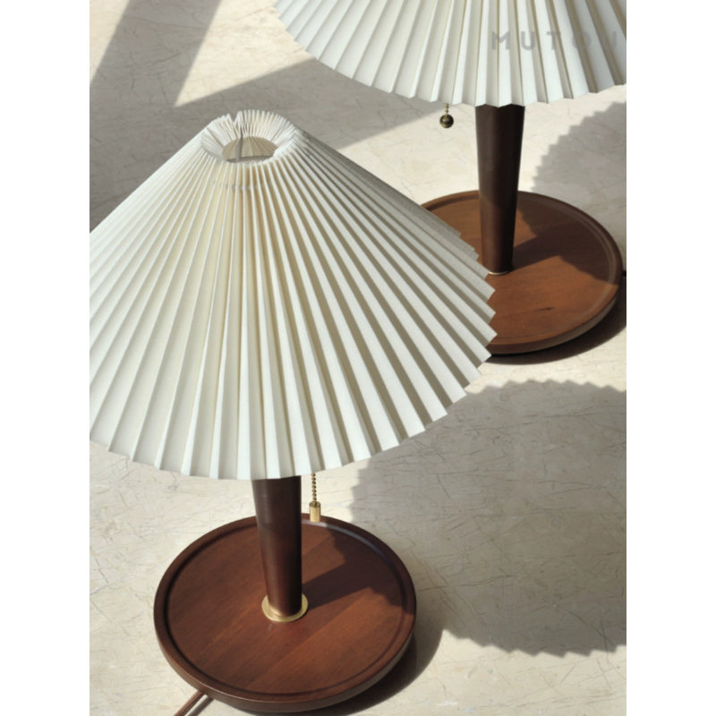 Mid Century Modern Accent Walnut Table Lamp