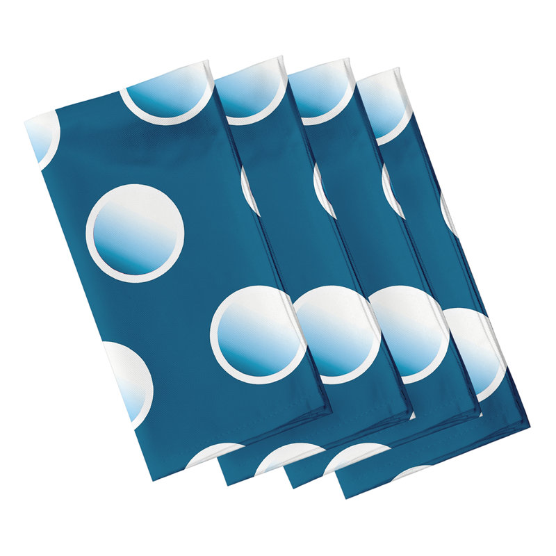 Ensemble de serviettes 22 "Dip Dye Dots, Bleu sarcelle