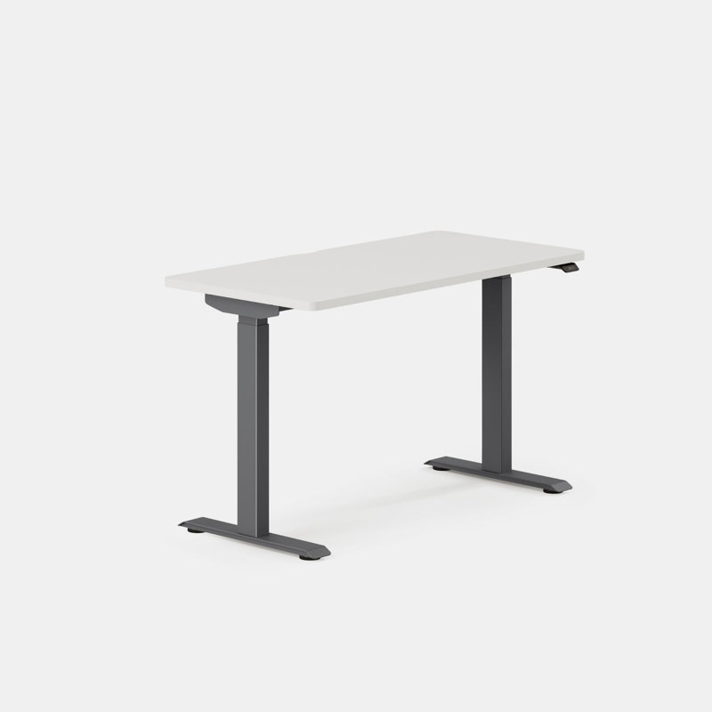 Duo Standing Desk, White, Charcoal, 47.3" H x 48" W x 24" D