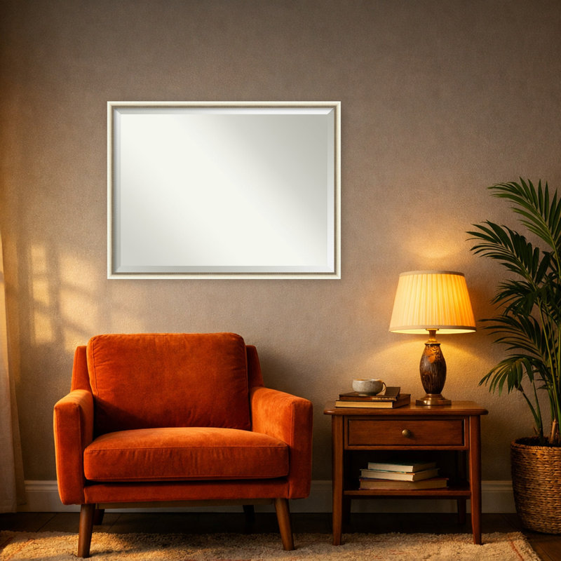 Miroir mural Belmont, L 42 po x H 32 po, Blanc Belmont