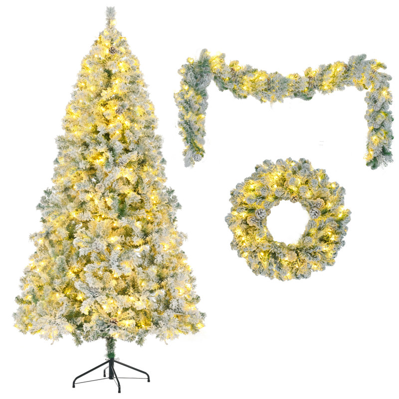 Arbre de Noël enneigé 6 pi 6 pi
