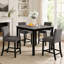 Ensemble de table 5 pièces à hauteur de comptoir avec 4 chaises, ensemble de table à hauteur de comptoir pour 4 avec chaises, ensemble de table à hauteur de comptoir en bois pour la cuisine, la salle à manger-889967526-889967529