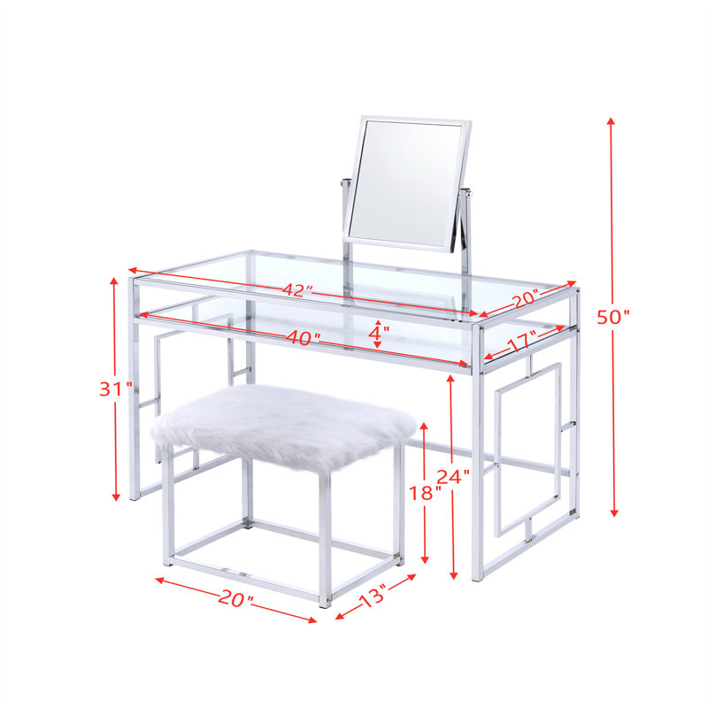 Ensemble coiffeuse avec miroir Hitchin