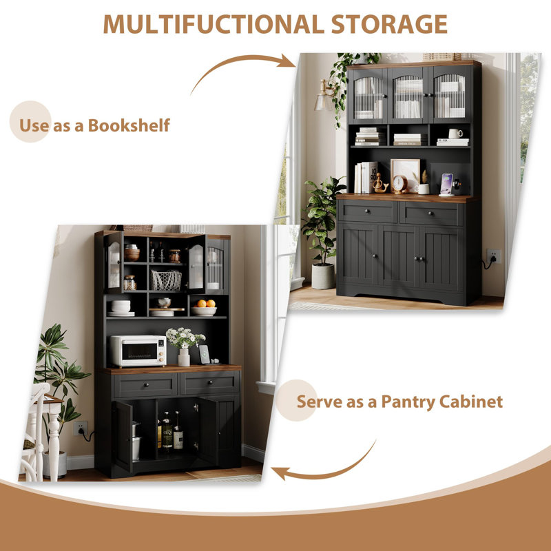 99.8cm Sideboard, Black