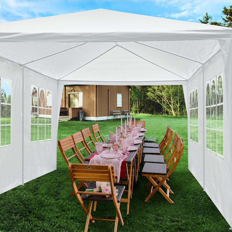 Tente de fête de mariage pour l'extérieur 6 pi x 20 pi Yescom, Blanc