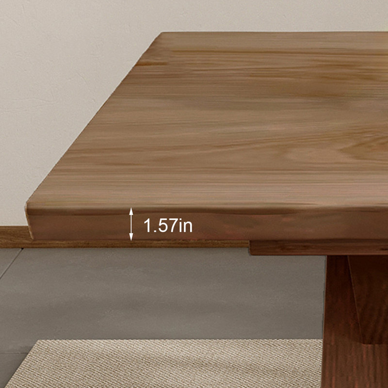 Ensemble de table de salle à manger simple en bois de frêne massif, H 29,52 po x L 55,11 po x l 23,62 po