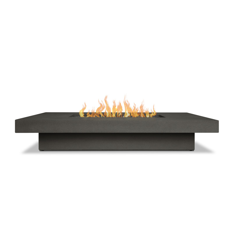 Geneva Concrete Propane Fire Pit Table, Carbon