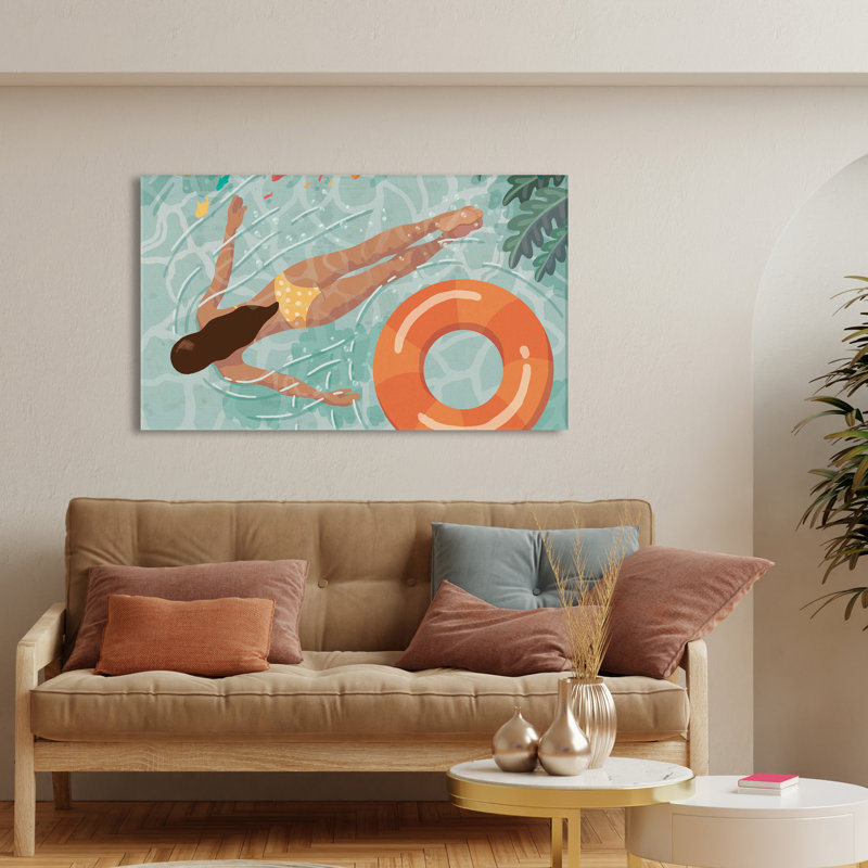Beach Babes IV - Peinture, L 30 po x H 18 po, Toile tendue