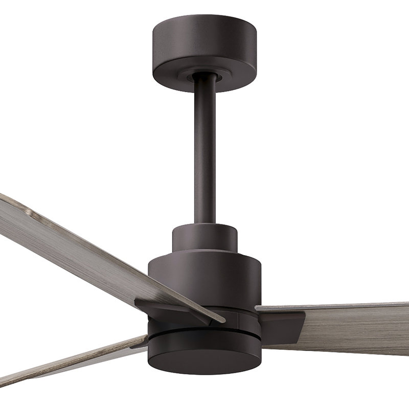 Ventilateur de plafond Alessandra 42, Ton bois de frêne gris, Bronze texturé