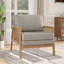 Wood Frame Upholstered Armchair Accent Chair-370822800-370822802