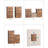 Interlocking Shoe Rack, Rectangular Storage Organiser, 10 Slot Modular DIY Storage Shelf Unit, 40 X 30 X 17 Cm For Each Slot, Plastic Wardrobe With Doors, Rustic Brown