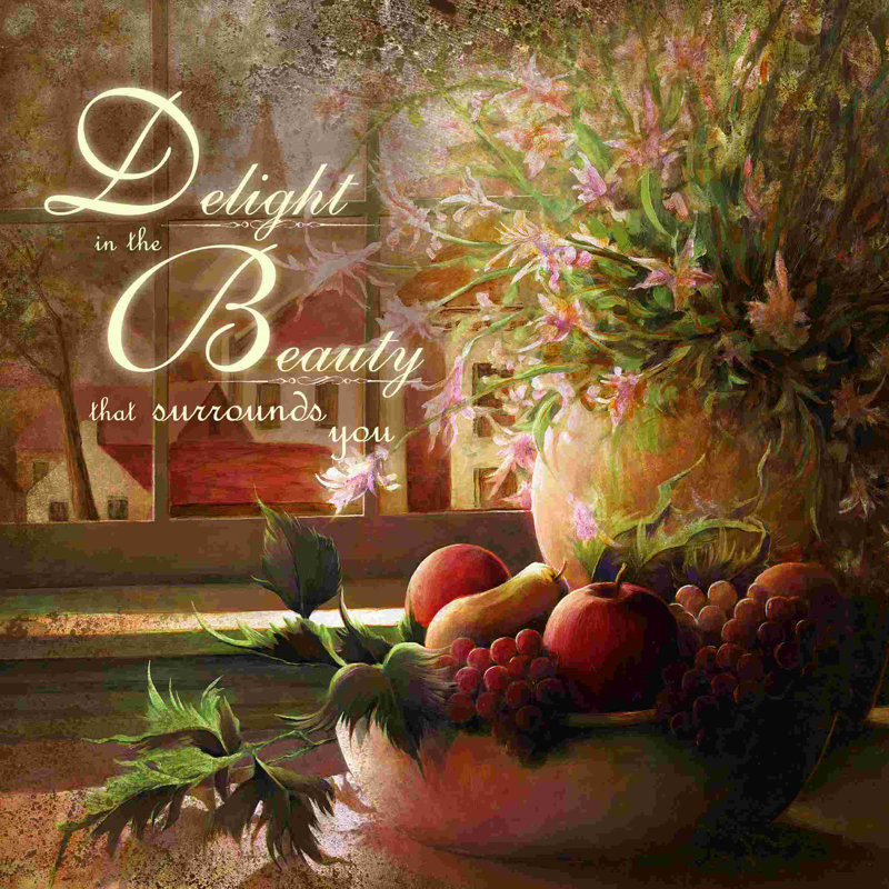 Delight in Beauty Still Life 2 - peinture sur toile tendue, H 30 po x l 30 po