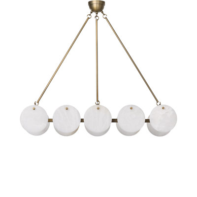Lustre linéaire en fer 5 lumières MARCELINE