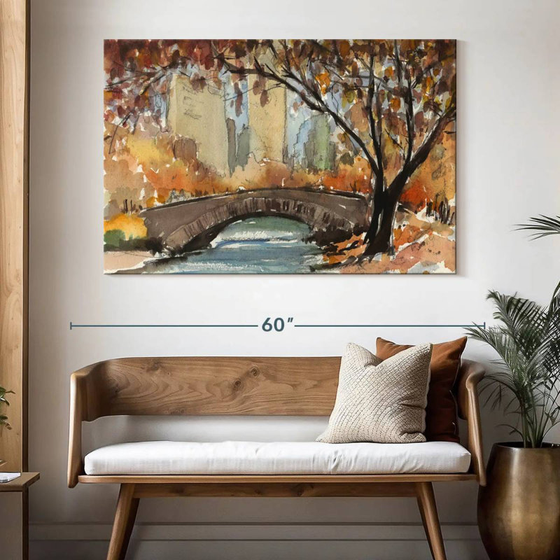 Autumn in New York Study I, H 34 po x l 51 po