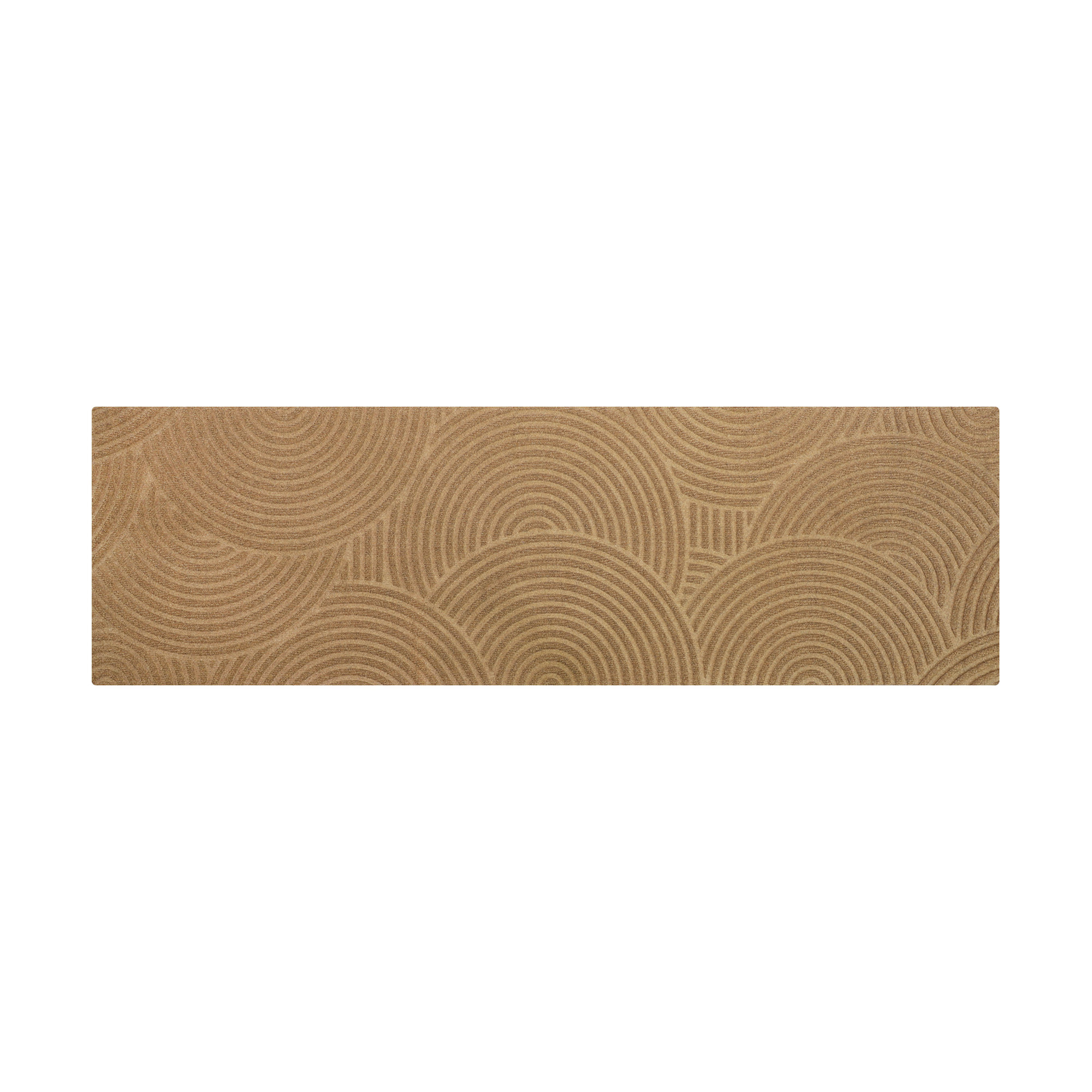 WaterHog Luxe Put Your Records On Non-Slip Indoor Outdoor Door Mat, 21.5" W x 70" L, Wheat