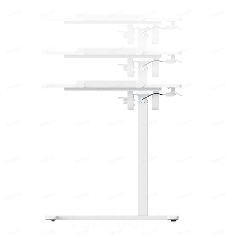 Sit-to-Stand Rolling Adjustable Laptop Cart, White