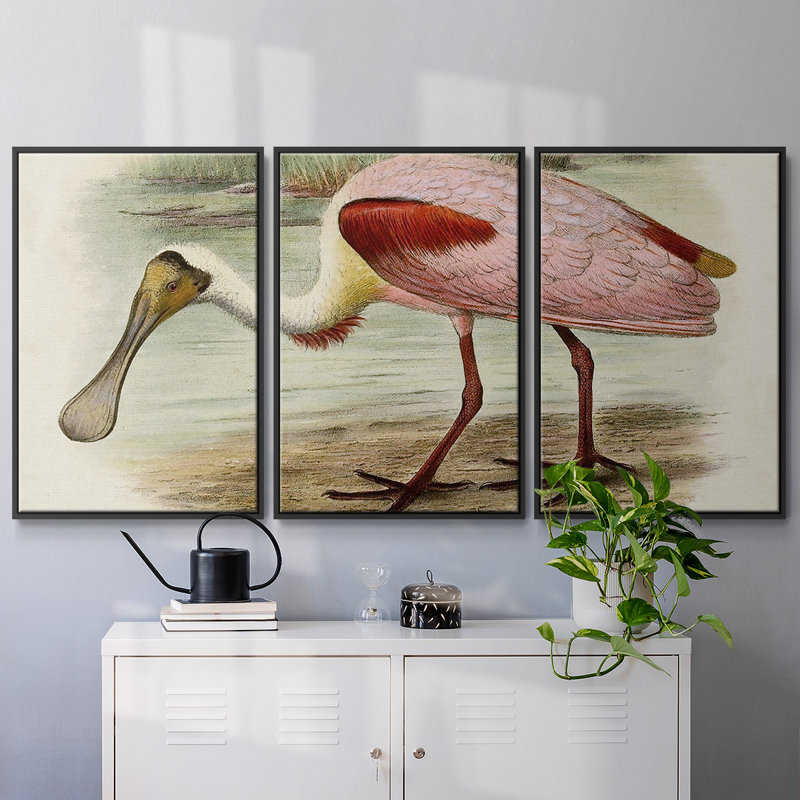 Roseat Spoonbills II 3 pièces, Noir, H 36 po x l 75 po x P 2 po