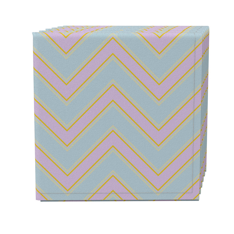 Cotton Twill Geometric Square Napkin