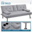 Colour 3-Seater Convertible Futon Sofa Bed-631080400