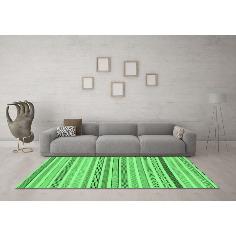 Kayd Washable Geometric Indoor Rug, Round 8'