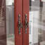 Vitrine 2 portes avec portes en verre trempé