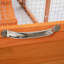 Poulailler orange multifonctionnel avec installation d'outils, rampe réglable et toit ventilé pour l'assemblage de volailles de basse-cour, filet coulissant