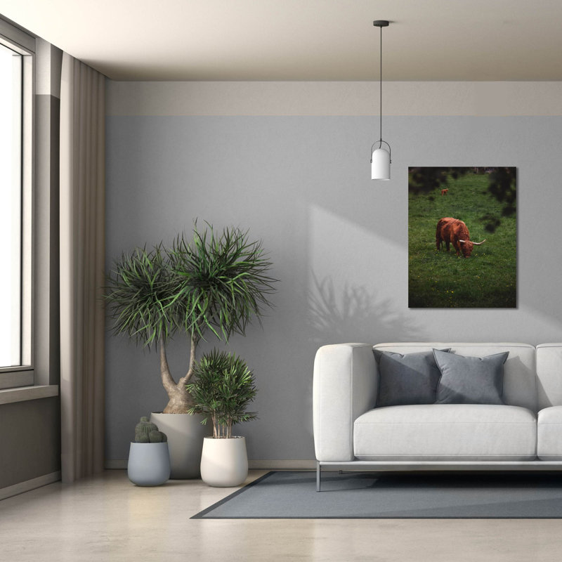 Cortesi Home «Grazing Highlander» par Nicklas Gusta «Grazing Highlander» par Nicklas Gustafsson, H 34 po x l 26 po