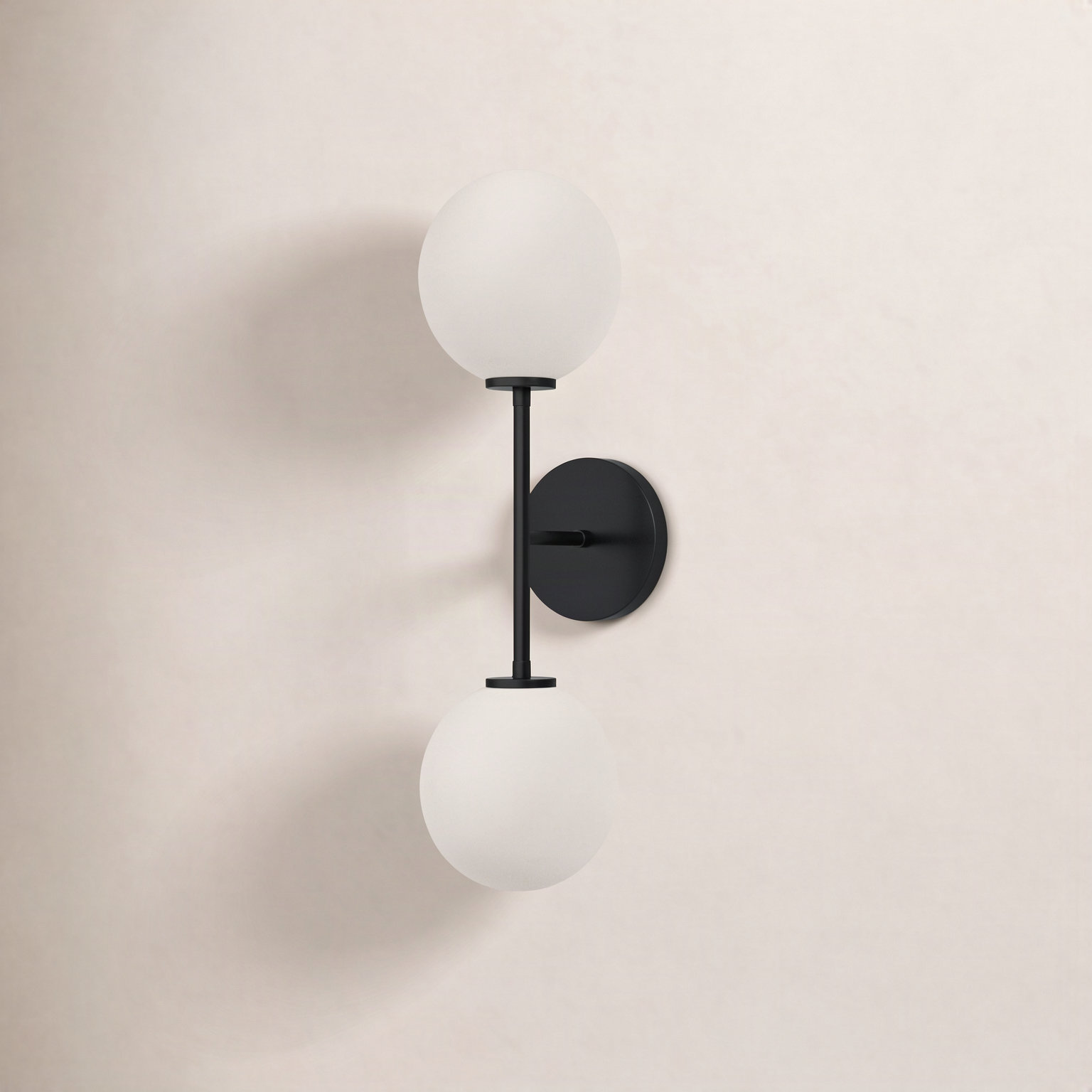 Luanda 2-Light Vanity Light, Matte Black