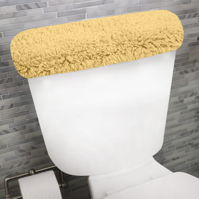 Tapis pour salle de bain Dobrinka, Beurre, 10 po x 22 po (couvercle de réservoir)