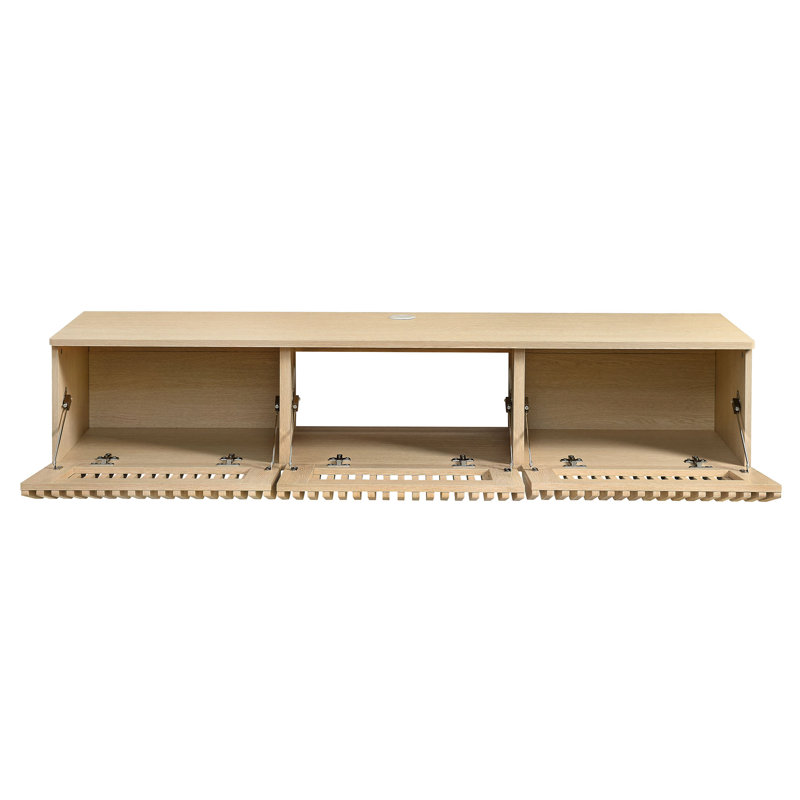 Vaughn 64" Wall Mount TV Stand, Ash