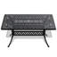 Ensemble de salle à manger 5 pièces en aluminium coulé résistant aux intempéries, comprenant 4 chaises pivotantes et une table rectangulaire avec cadre noir-1328465386