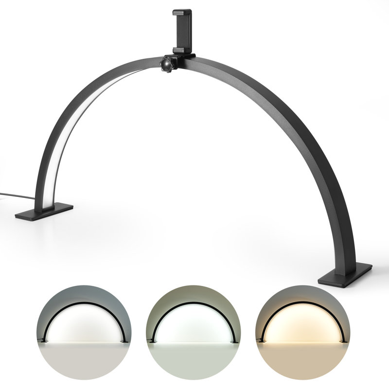 Lampe de bureau à clou demi-lune 30 W avec support pour téléphone Nail