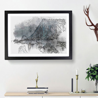 Story Bridge in Brisbane Australia in Abstract - Framed Print
