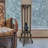 Round Hand-Carved Solid Wood Pedestal