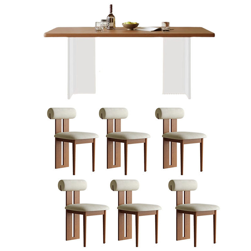 Durable Simple Acrylic Dining Table Sets., 29.53"H x 62.99"L x 31.5"W