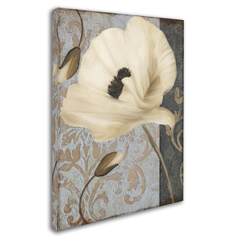 Jadaya «Poppy Brocade II» par Color Bakery, impression sur toile tendue, H 47 po x l 35 po x P 2 po