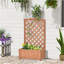 Lit de jardin surélevé en bois avec treillis Outsunny, pot à fleurs de 46 po, pour cultiver des légumes, des herbes et des fleurs pour la cour arrière, patio, brun