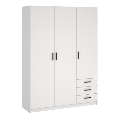 Beqir Wardrobe with 3 Doors + 3 Drawers