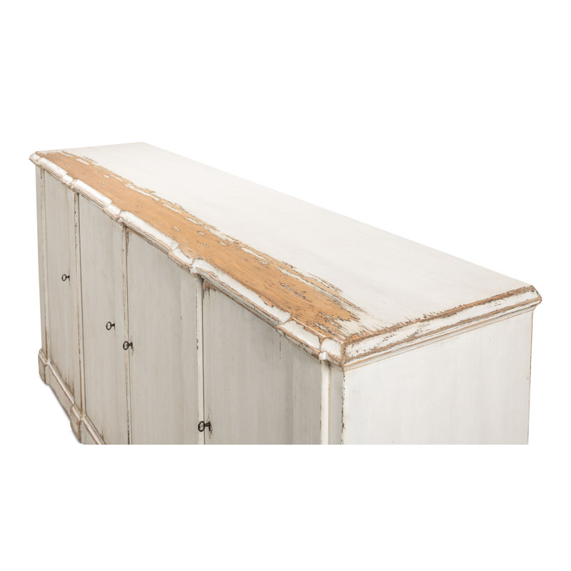 Villefranche Solid Wood Sideboard, Antique White
