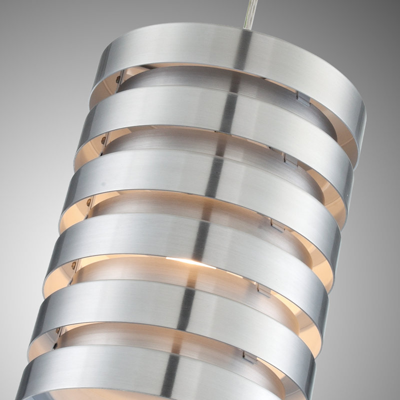Luminaire suspendu cylindrique simple à 1 lumière Weddle