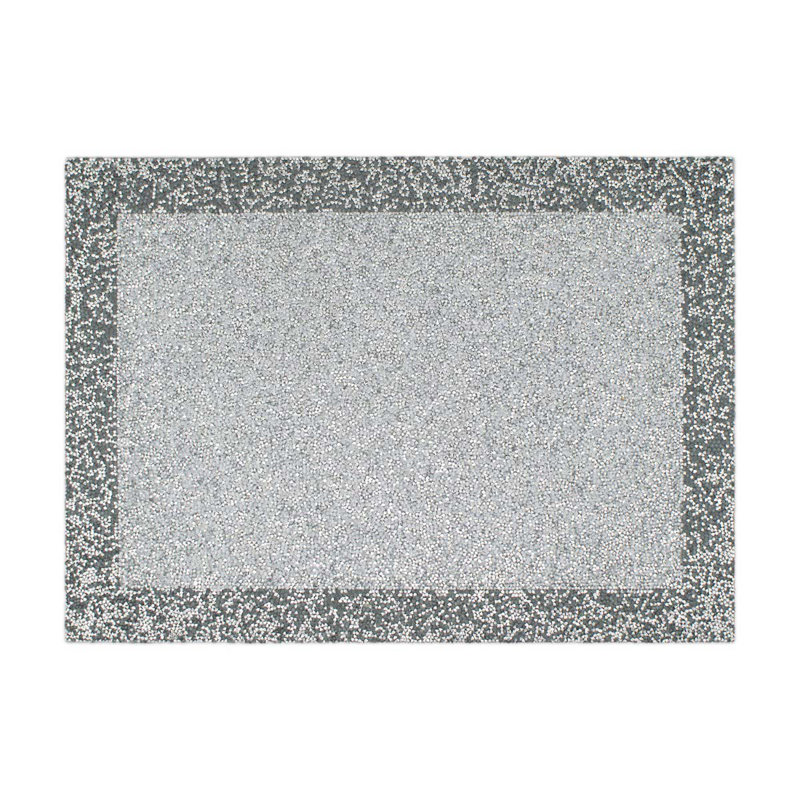 Napperon Sparkles Home Garniture de strass | Envers en caoutchouc | 18 po x 13 po | Rectangle