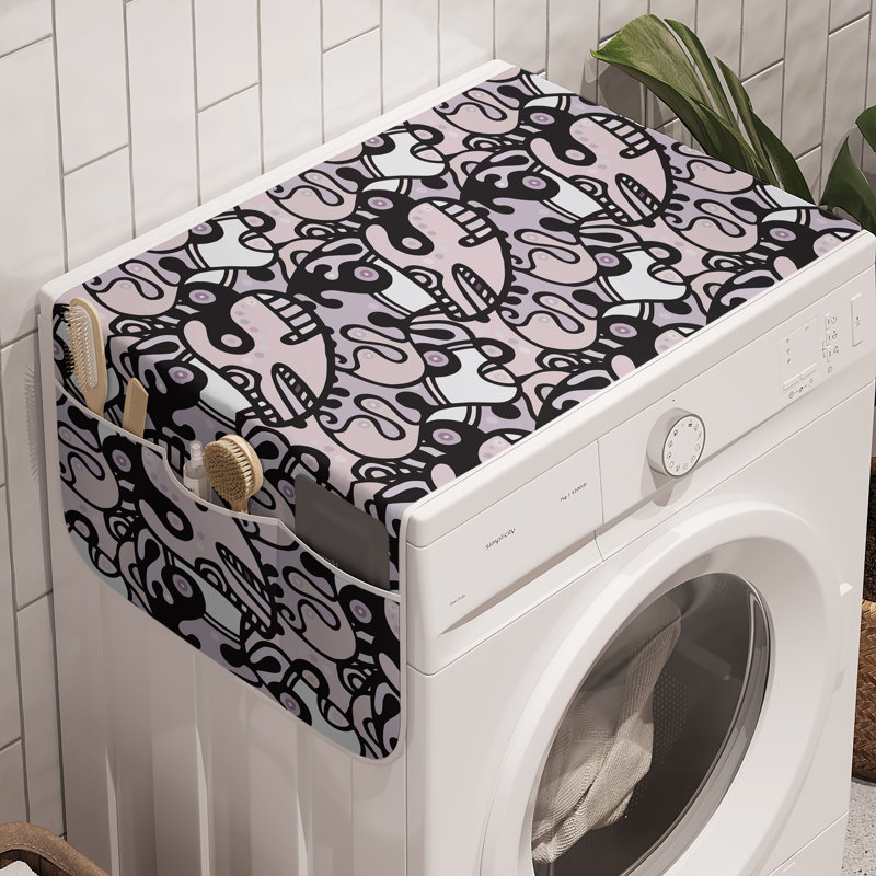 Paquet de 2 boîtes de rangement East Urban Home Modern Boho de 47 po x 18,5 po noir et blanc